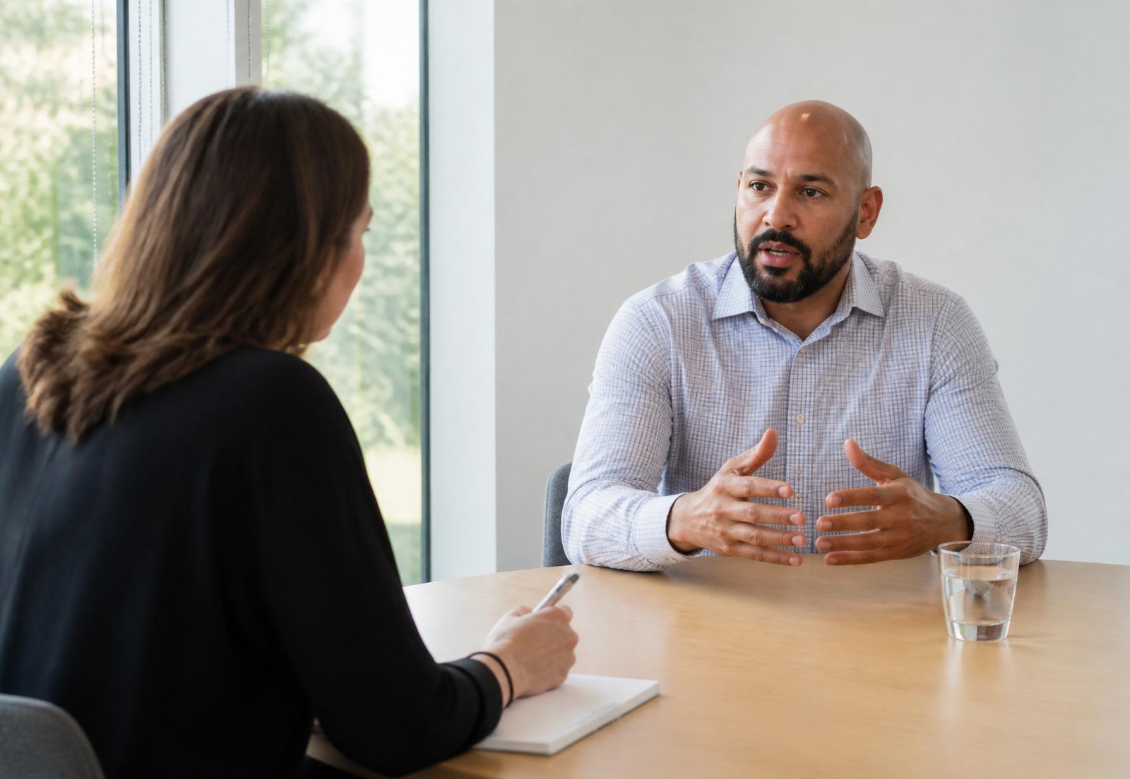 Focus Insite moderator conducting a verified one-on-one research interview
